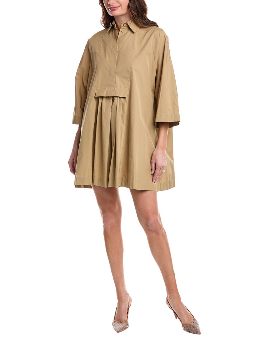 Max Mara Lago Shirtdress In Brown