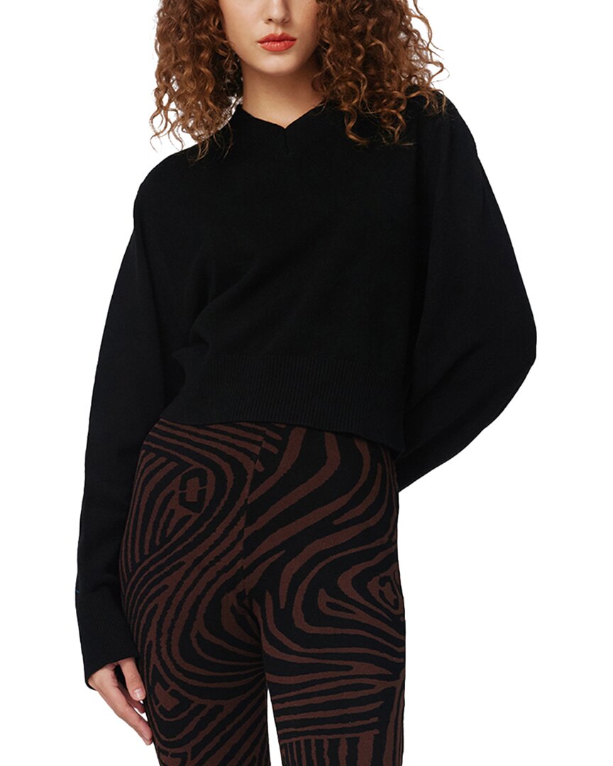 Diane Von Furstenberg Oscar Wool & Cashmere-blend Sweater In Black