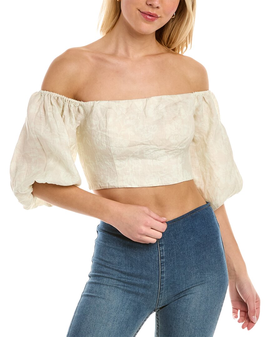 Shop Ramy Brook Marley Linen Top In White