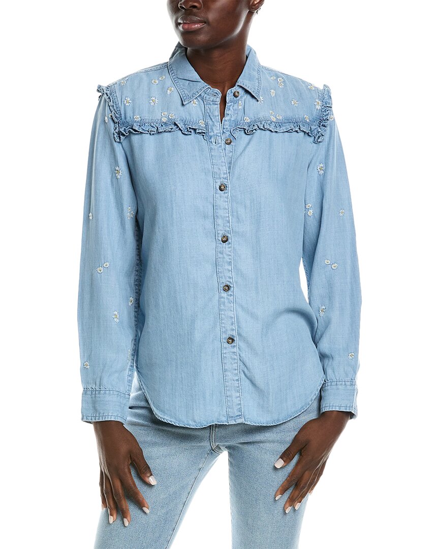 DRIFTWOOD DENIM DRIFTWOOD DENIM BUTTON-DOWN FLOWER SHIRT 