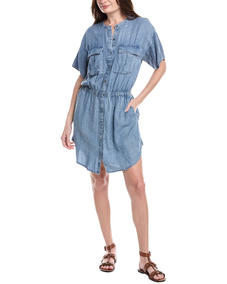 Splendid Raquel Chambray Mini Shirtdress In Blue
