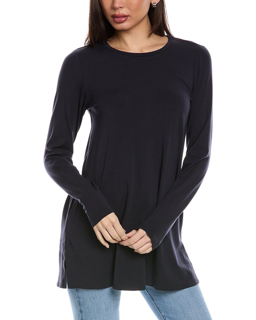 Eileen Fisher Crew Neck Tunic In Blue