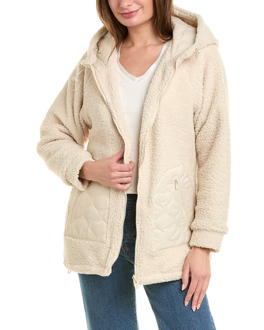 Shop Hurley Irving Hooded Sherpa Jacket In White