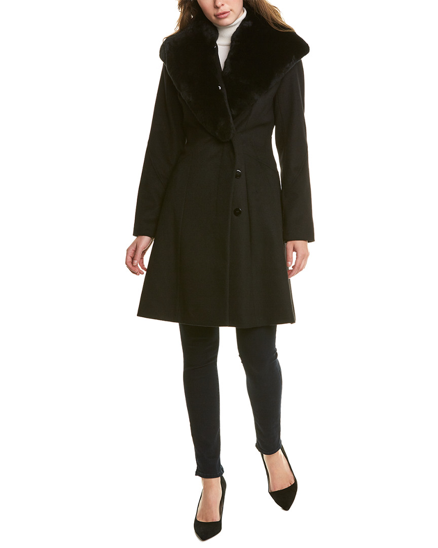 Forecaster Shawl Collar Wool-Blend Coat Women's Black 18 | eBay