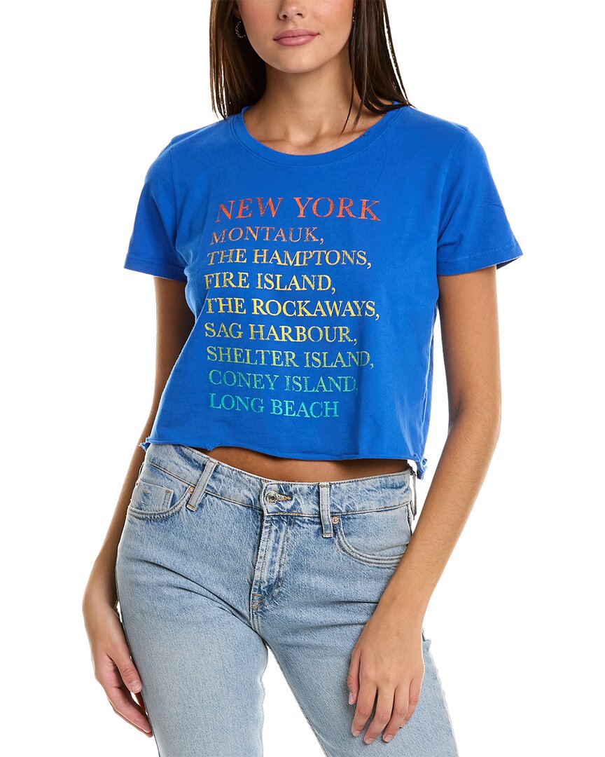 Prince Peter New York Beaches Crop Top In Blue