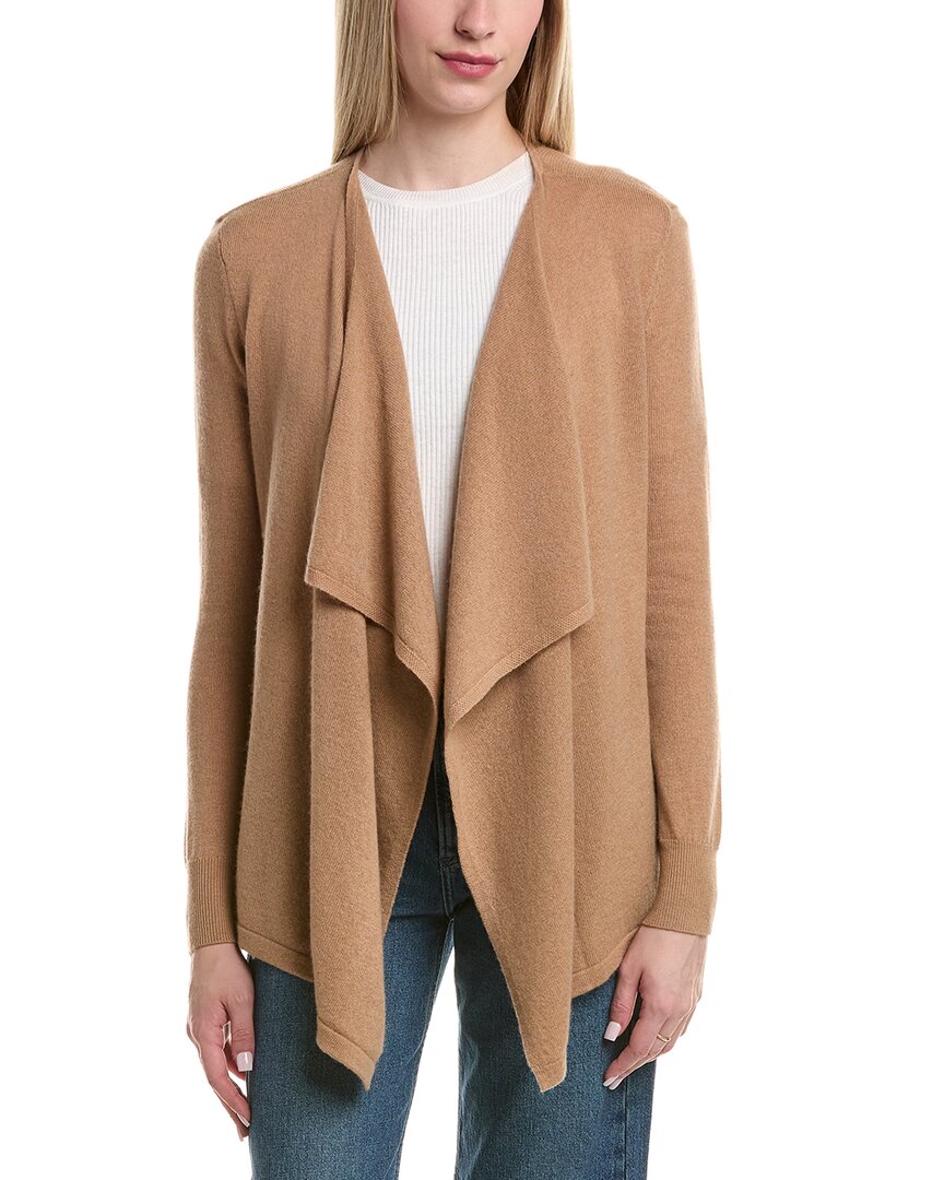 Bruno Magli Waterfall Wool & Cashmere-blend Cardigan In Brown