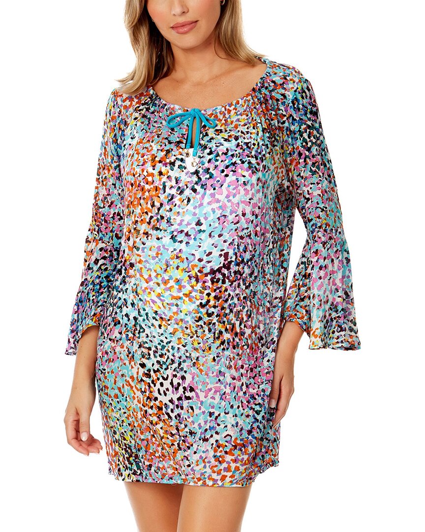 Anne Cole Women's Scoop-neck Bell-sleeve Cover-up Tunic