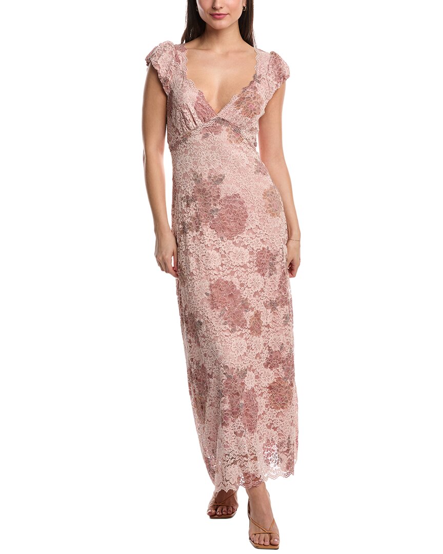Free People Lace Butterfly Babe Midi Dress In White