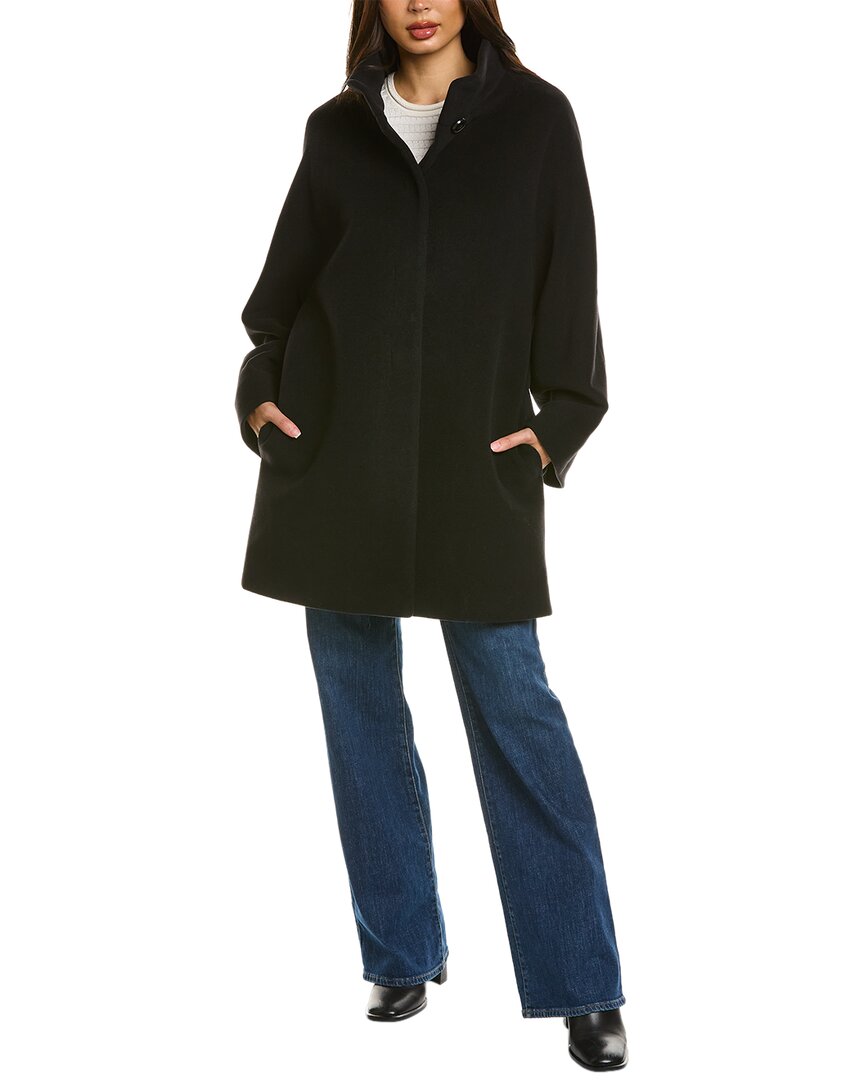 Shop Cinzia Rocca Icons Wool & Cashmere-blend Coat In Black