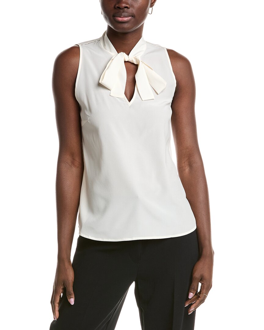 Shop Peserico Silk-blend Tank In White