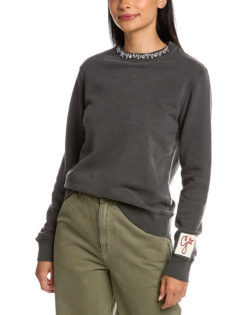 Golden Goose Women Cotton Crewneck Sweatshirt In Grey