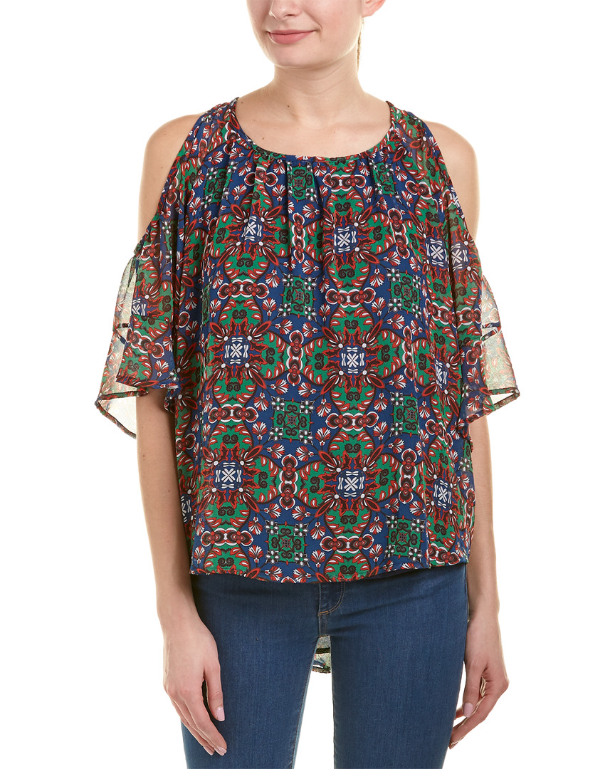 Image of Peach Love CA Cold-Shoulder Top