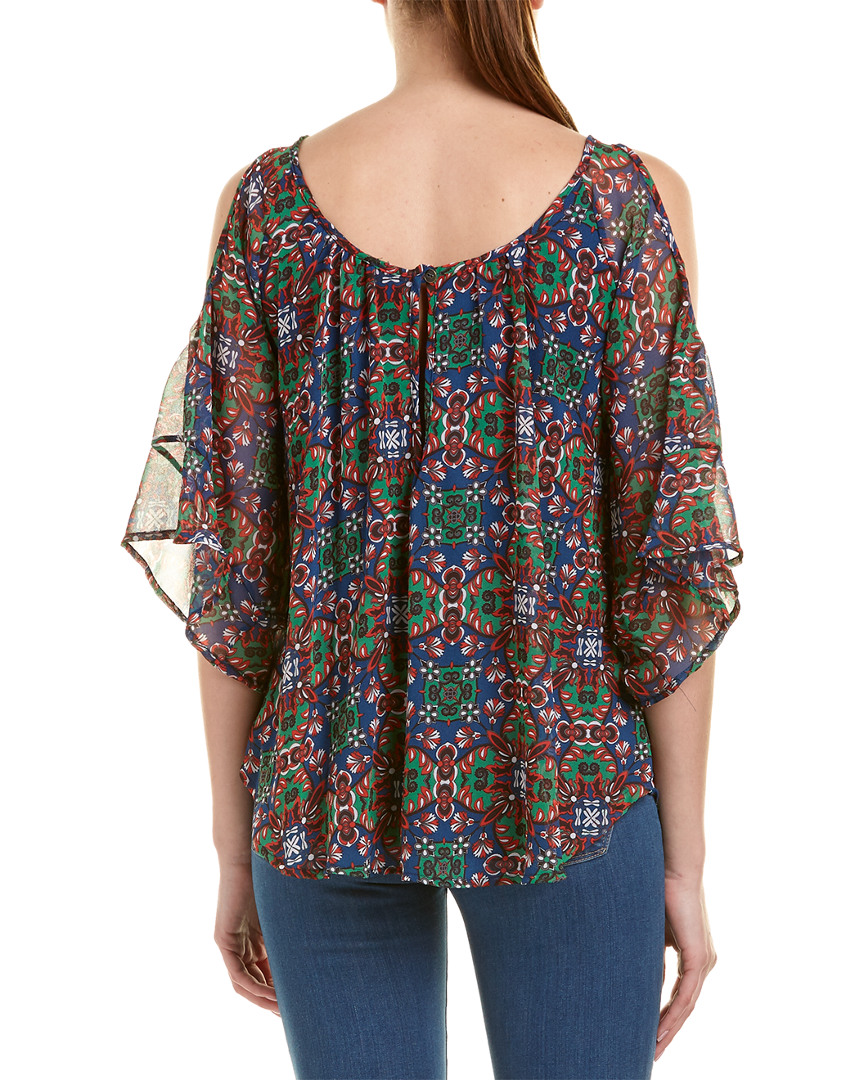 Peach Love Ca ColdShoulder Top Women's Blue S eBay