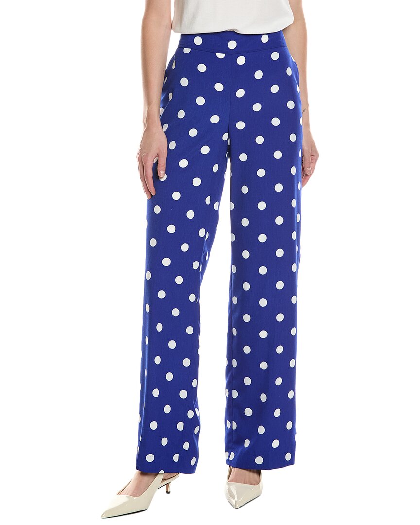 Anne Klein High-rise Wide Leg Pant In Blue