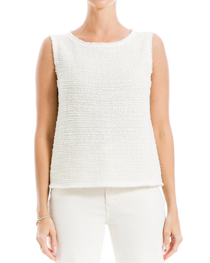 Max Studio Extended Cap Sleeve Tweed Knit Top