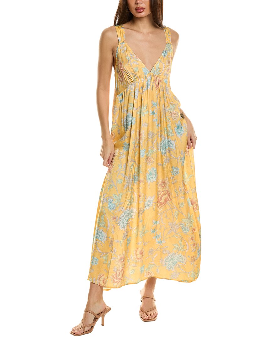 Shop Auguste Jessica Yvette Midi Dress In Yellow