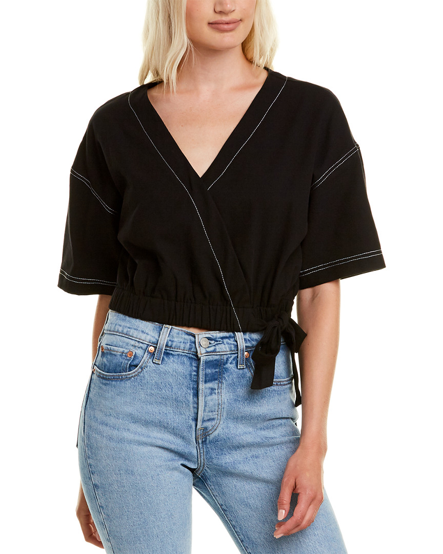 Image of LUMIERE Tie-Front Top