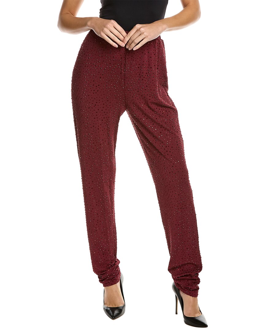 Michael Kors Collection Crystal Pajama Pant In Red