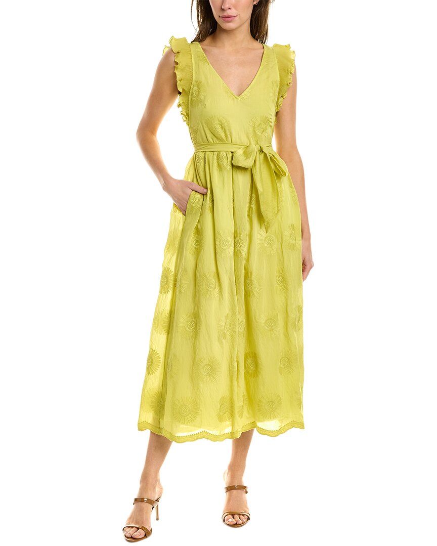 Kate Spade New York Bloom Organza Maxi Dress In Green