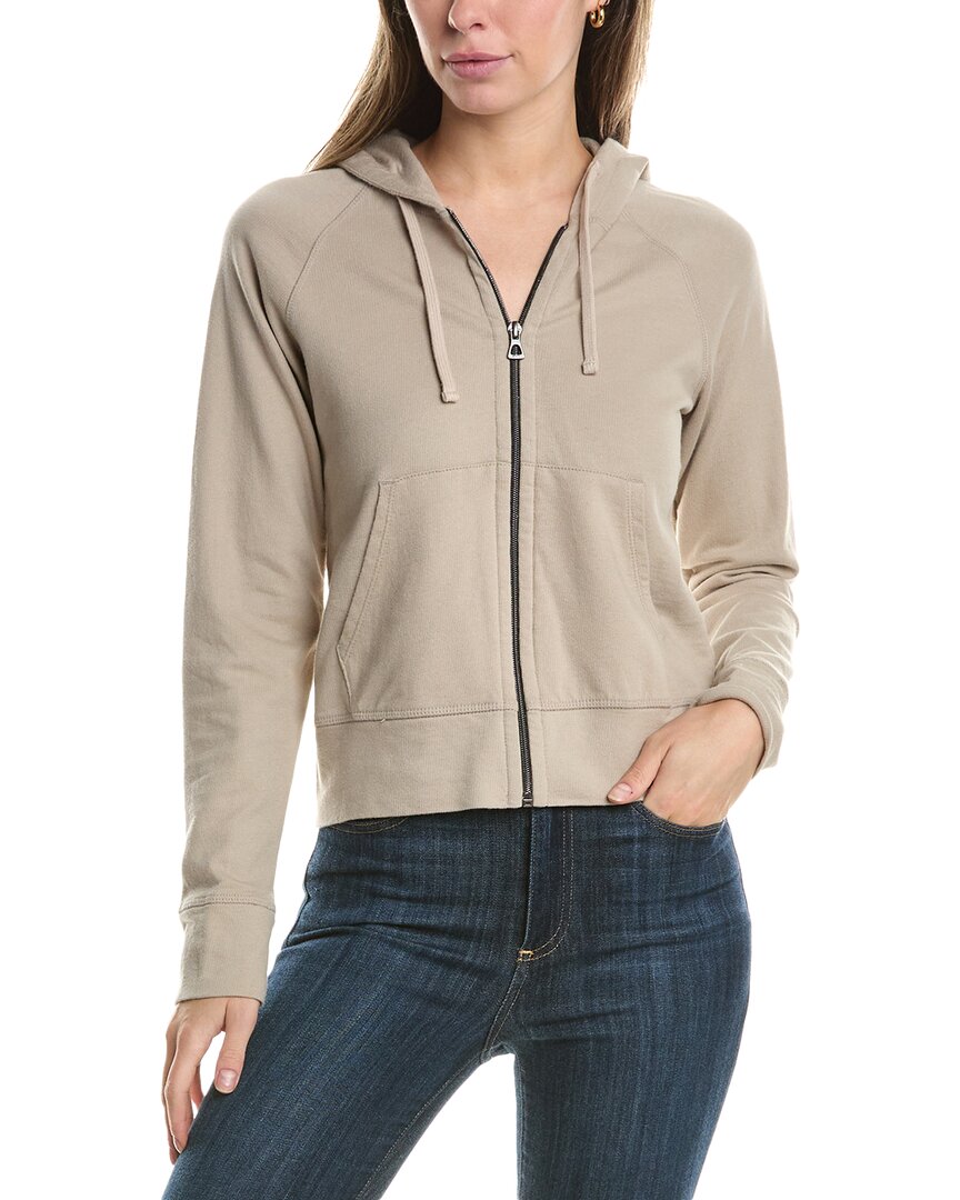 James Perse French Terry Crop Zip Hoodie
