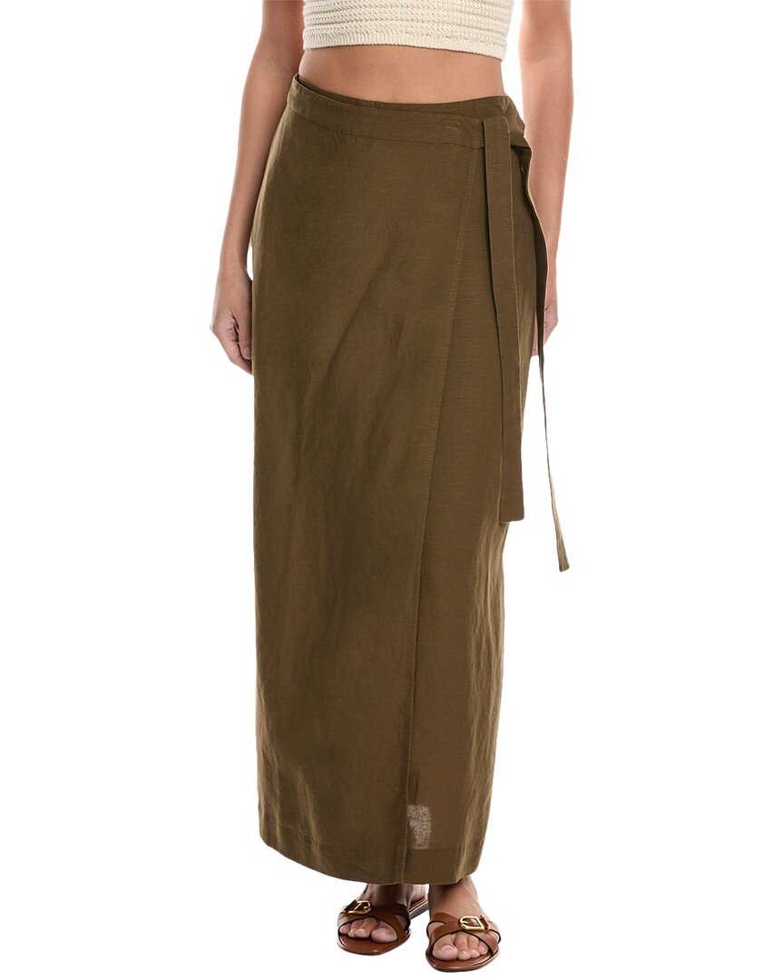 Shop Onia Air Linen-blend Maxi Wrap Skirt