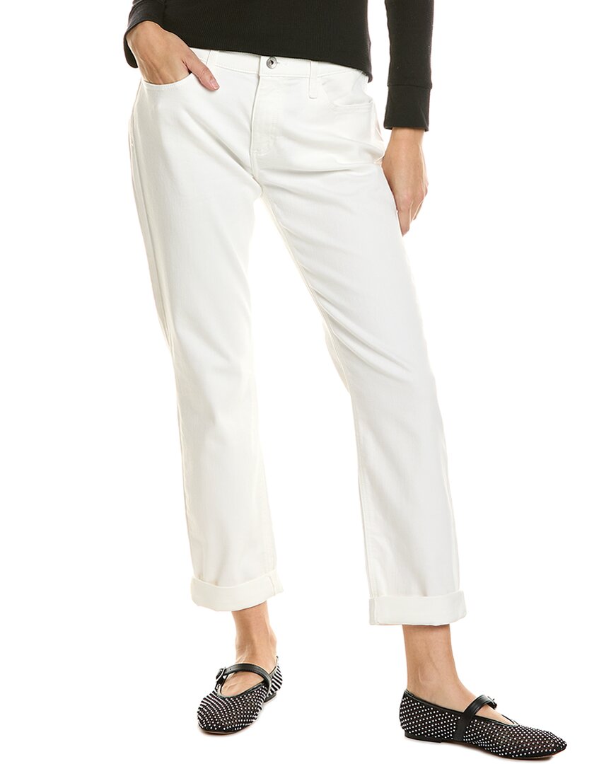 Rag & Bone Dylan Low-rise White Slim Boyfriend Jean In White