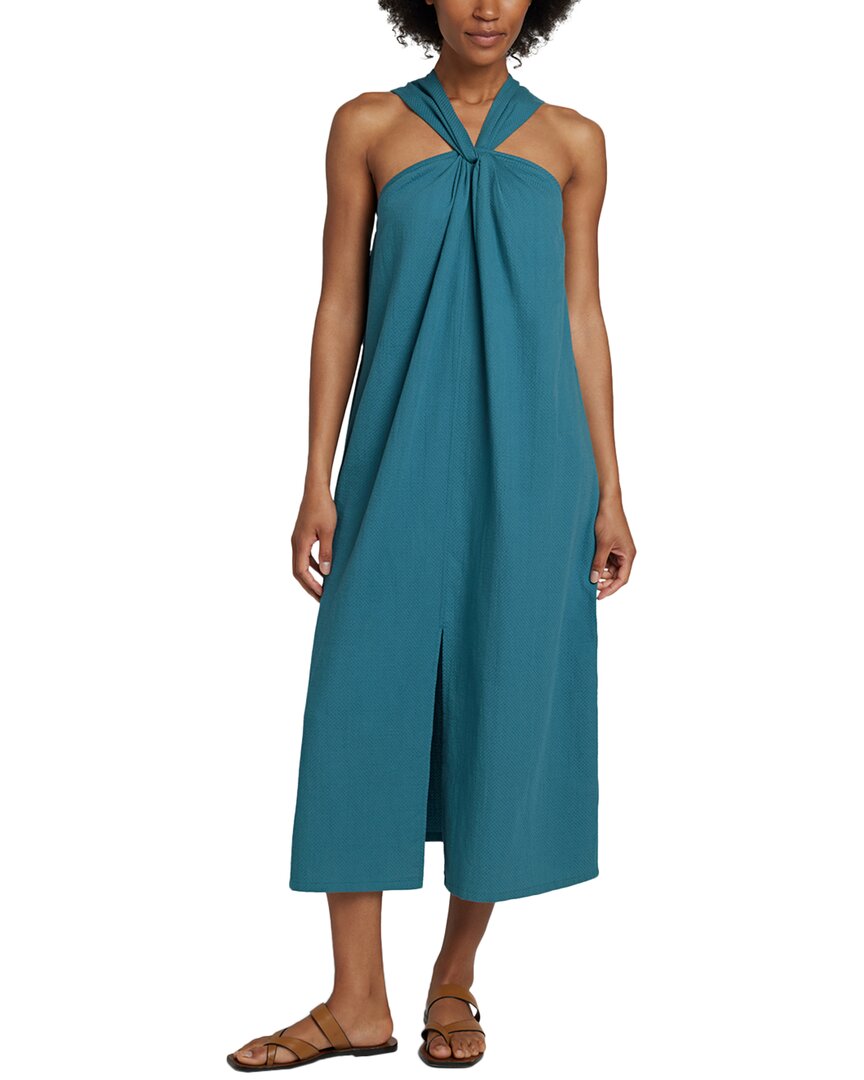 Faherty Bay Twist Seersucker Halter Dress