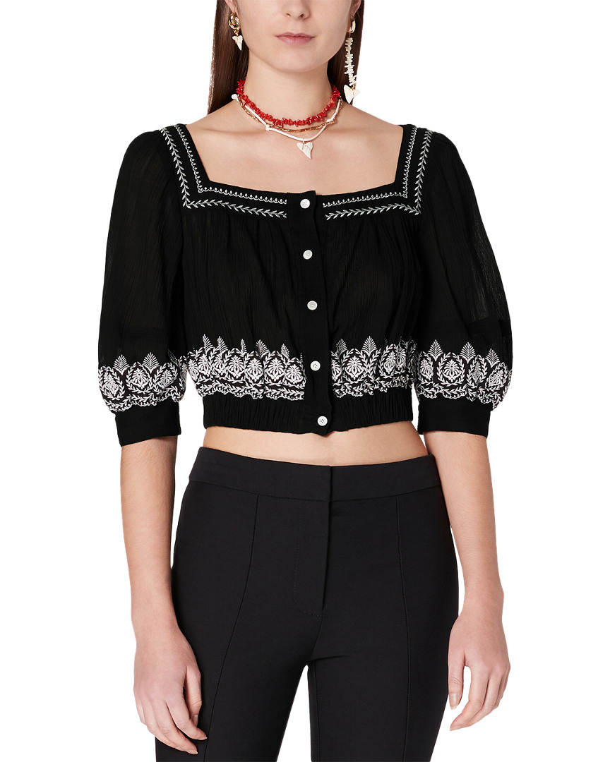 Image of Derek Lam  Crosby Elbow-Sleeve Tama Top