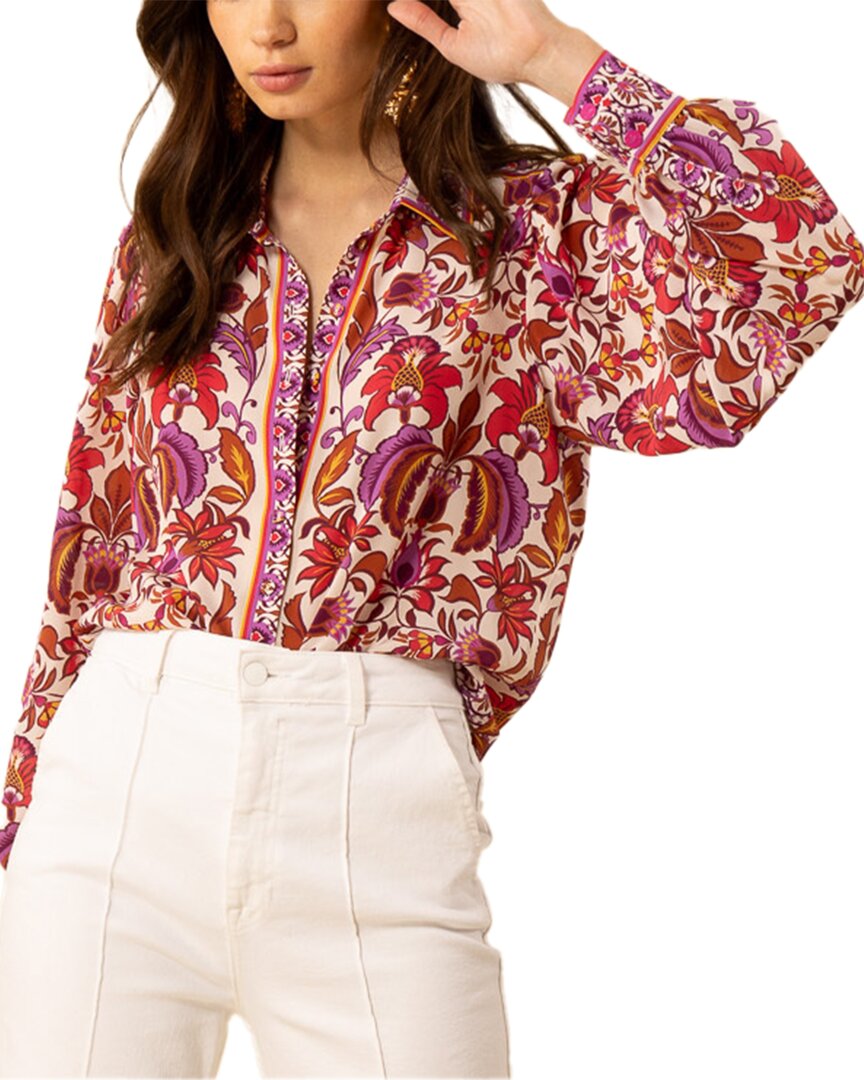Hale Bob Paris Button Down Silk Shirt