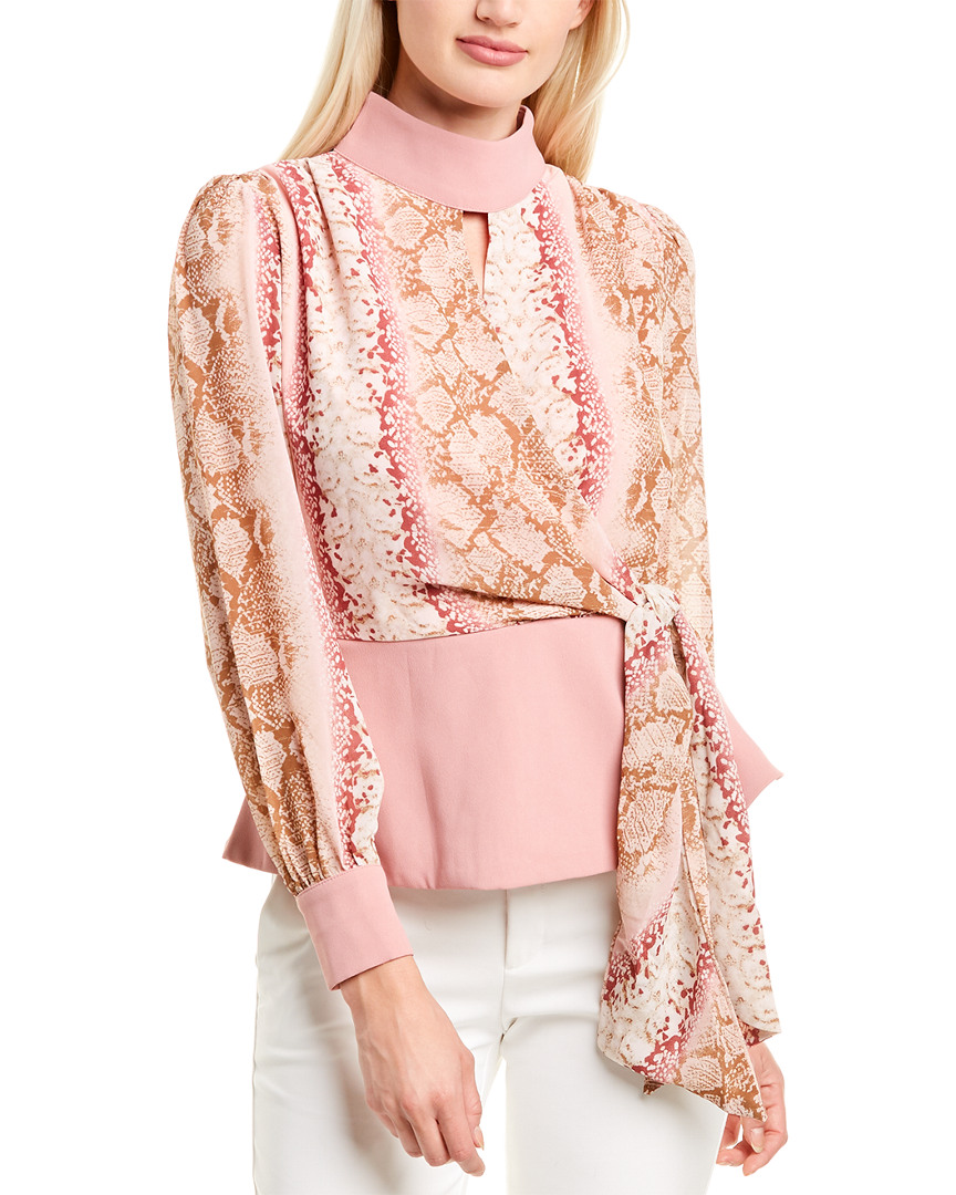 Image of Gracia Mock Wrap Top