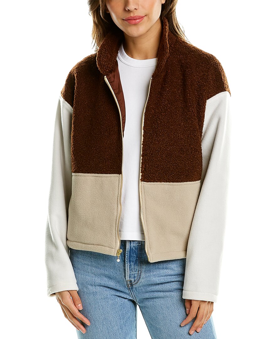 Shop Donni . Sherpa Jacket In Brown