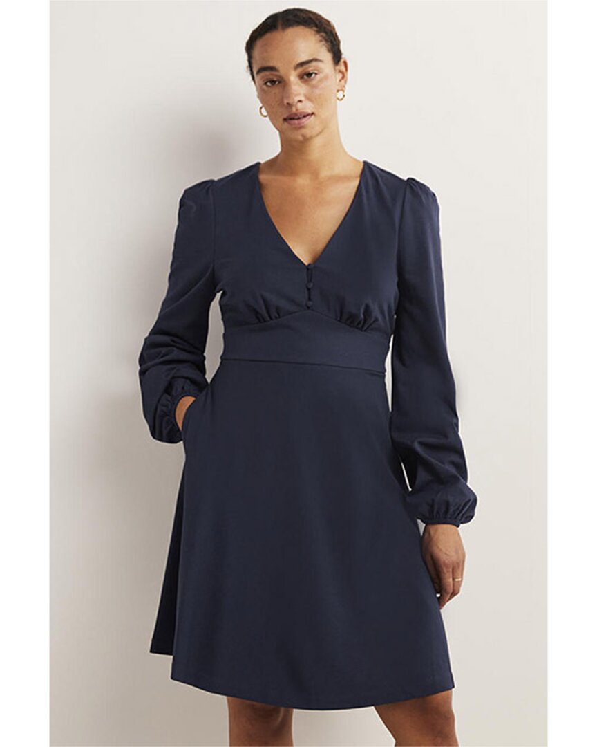 Shop Boden V-neck Jersey Tea Dress In Blue