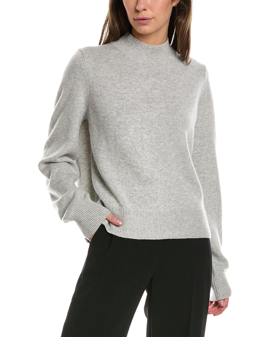 Lafayette 148 New York Blouson Cashmere Sweater In Grey