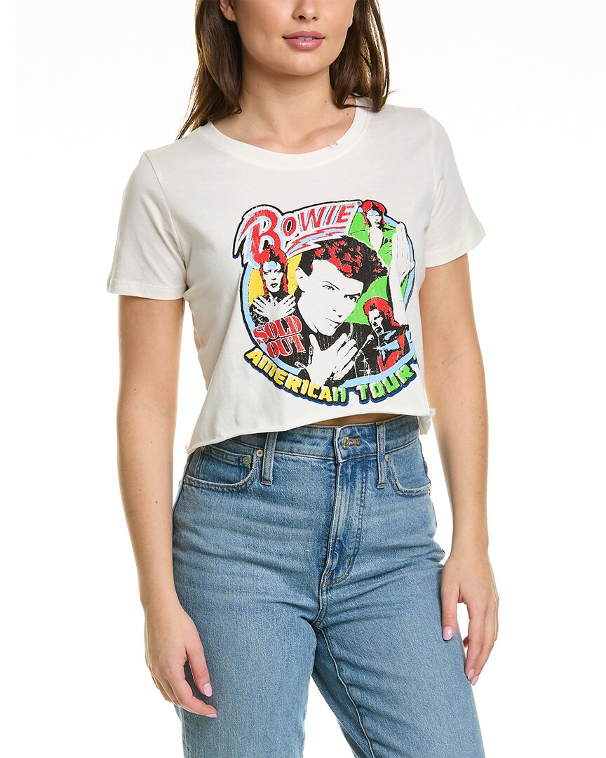 Prince Peter Faces To Bowie Crop T-shirt In White