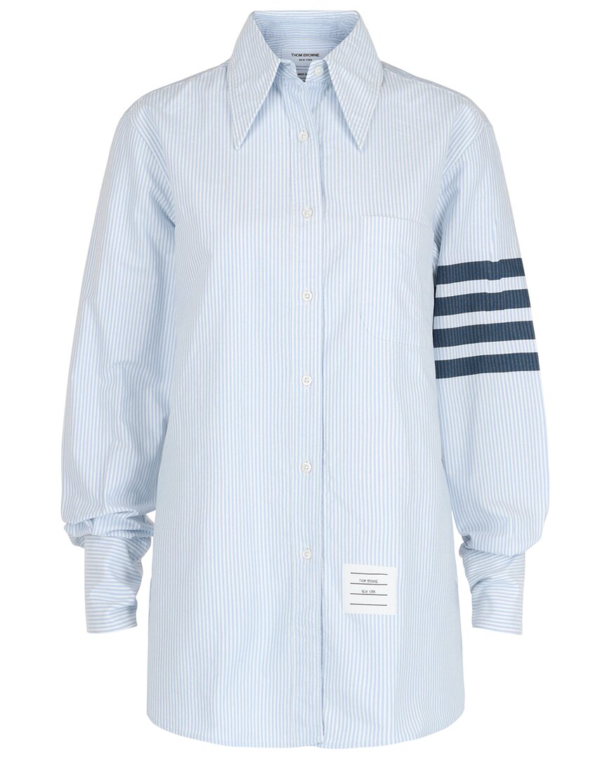 Thom Browne Striped Oxford 4-bar Oversized Shirt