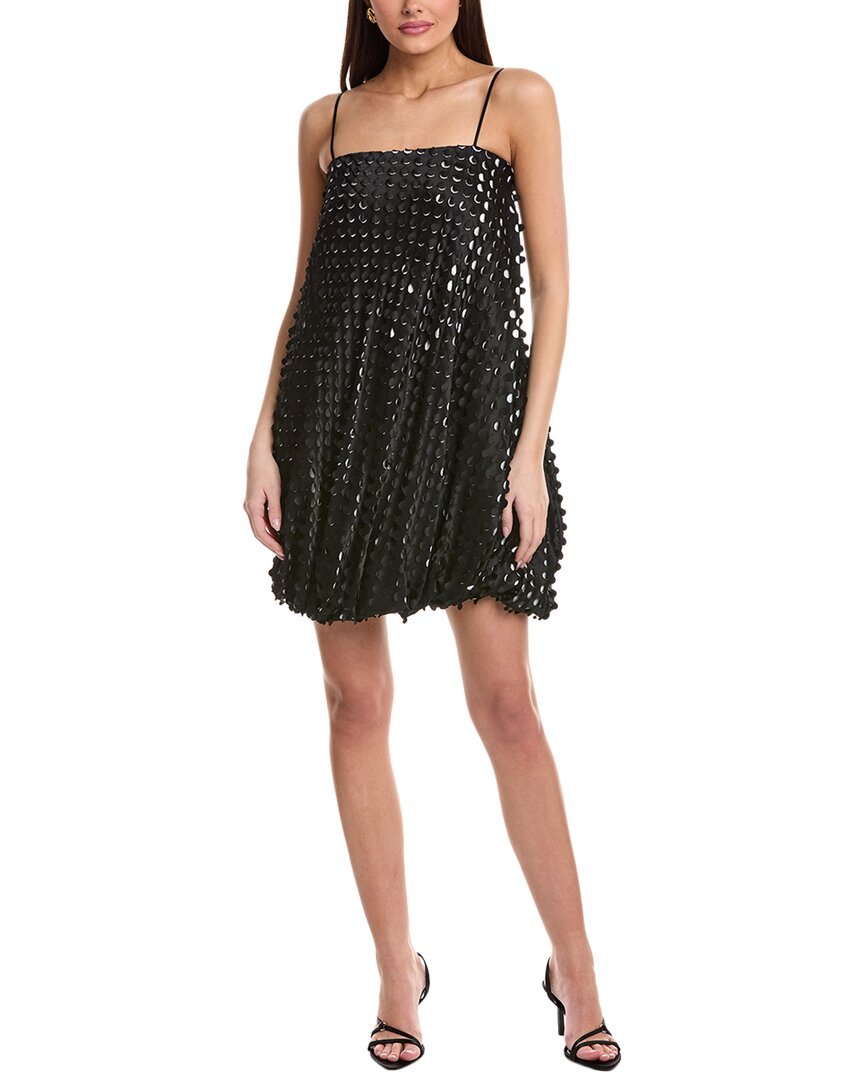 Helmut Lang Hole-punched Bubble Dress In Black