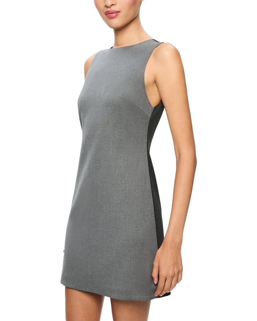 Alice And Olivia Coley Two-tone Crepe Mini Dress