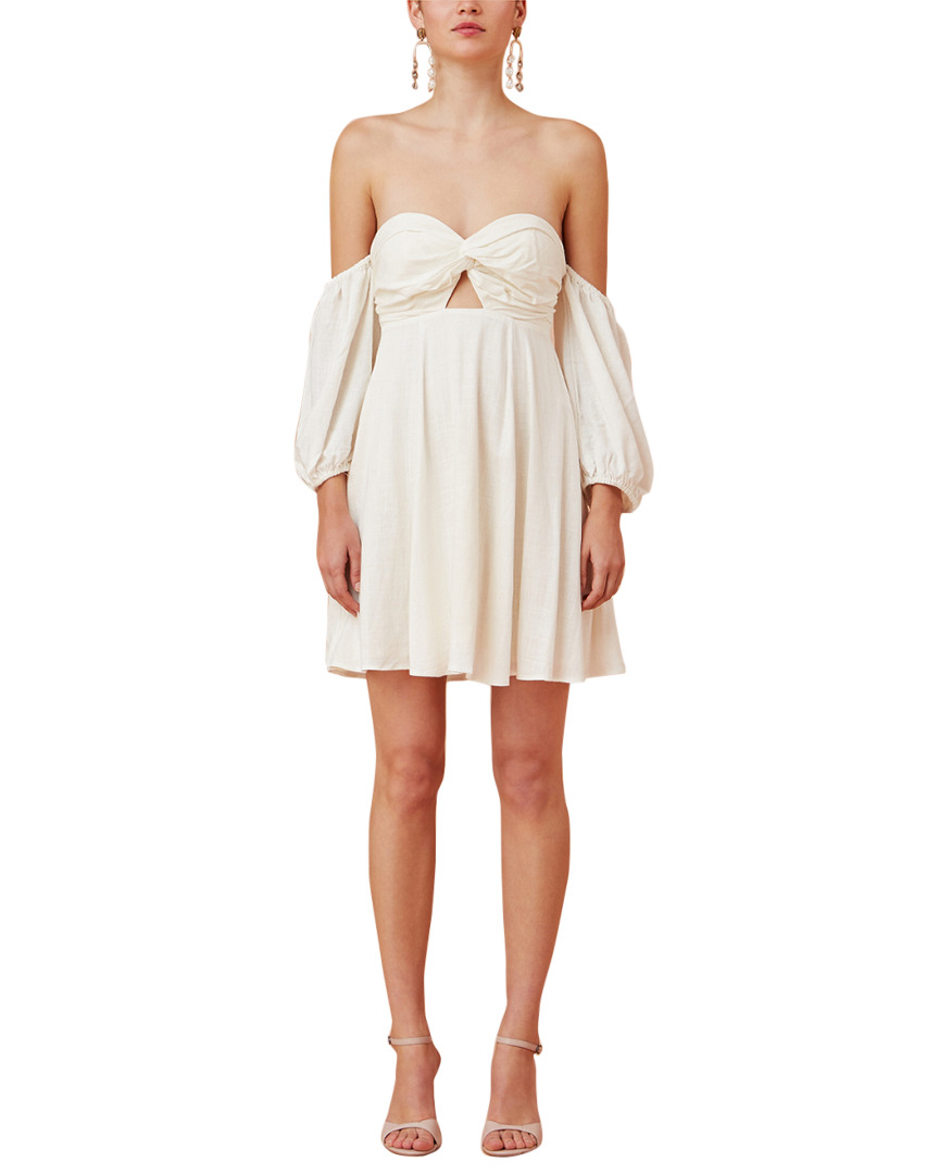 Image of Keepsake Wistful Linen-Blend Mini Dress