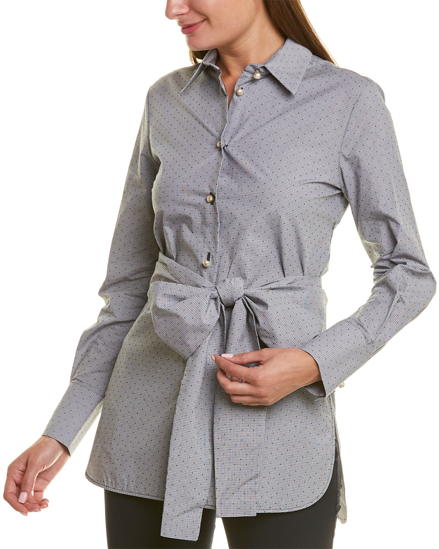 Image of Piazza Sempione Tie-Waist Blouse