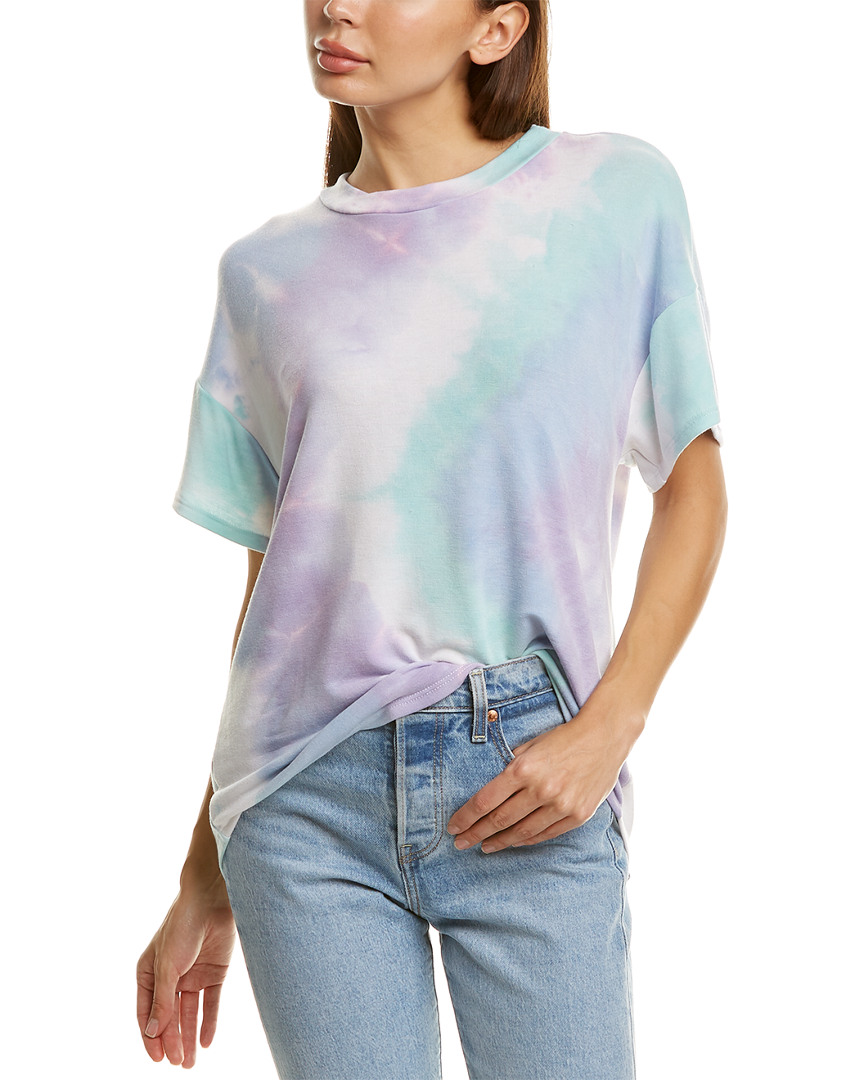 Download Aiden Mock Neck Tie Dye T-Shirt Women's Purple L | eBay