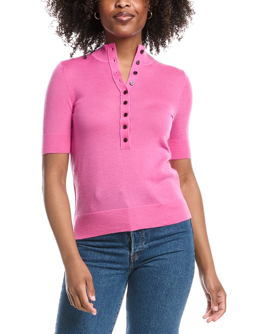 Derek Lam 10 Crosby Violette Cashmere Polo Sweater