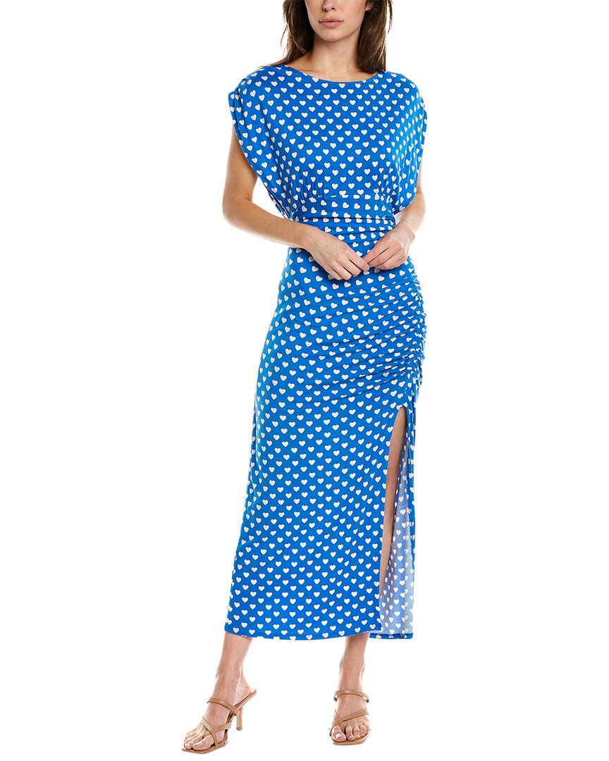 Free People Lakeside Print Midi Dress In Blue