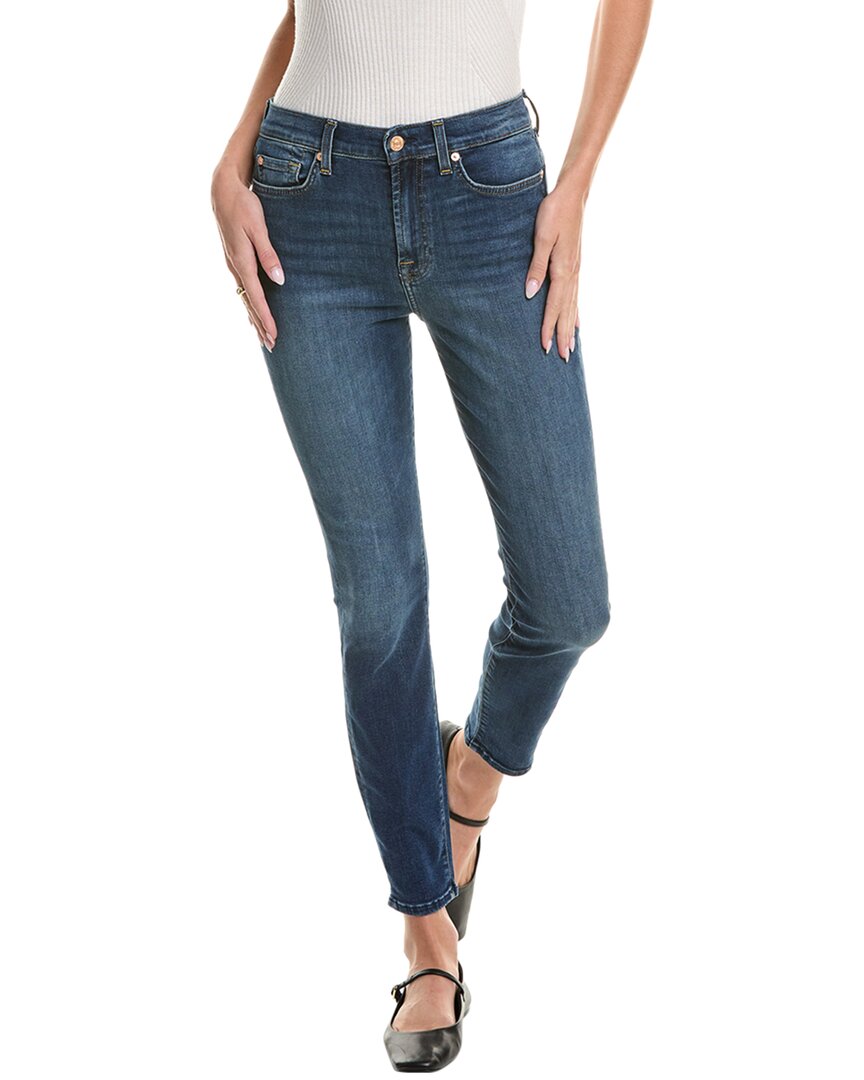7 For All Mankind High-waist Gwenevere Cambridge Skinny Jean In Blue