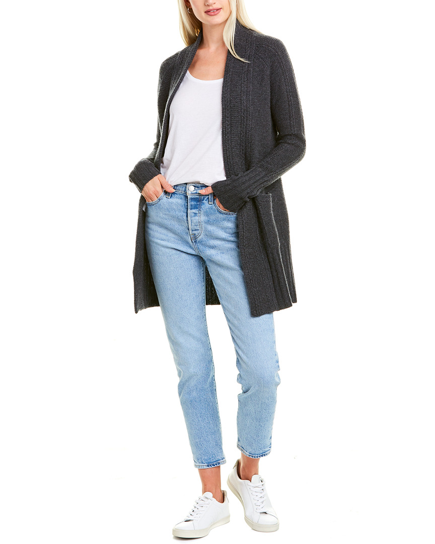 Image of Forte Cashmere Luxe Cable Cashmere Cardigan