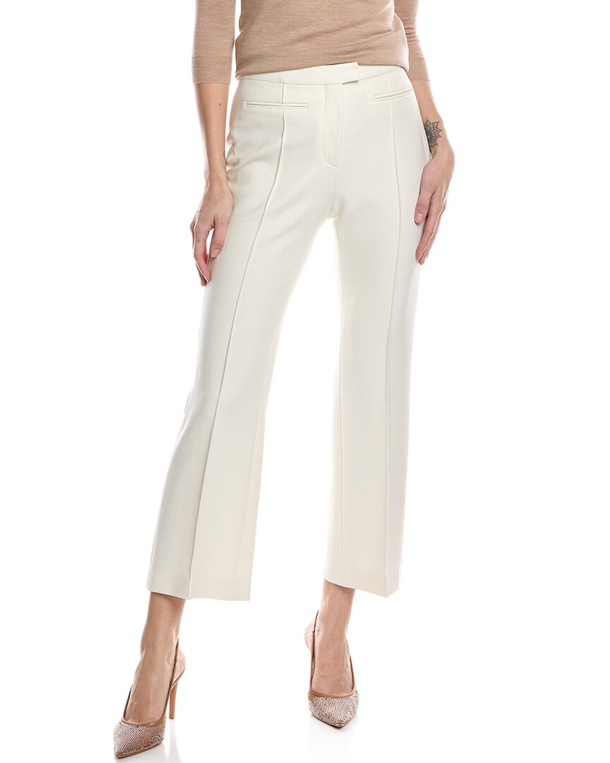 Hugo Boss Womens Pocket Cotton Ankle Pants In White