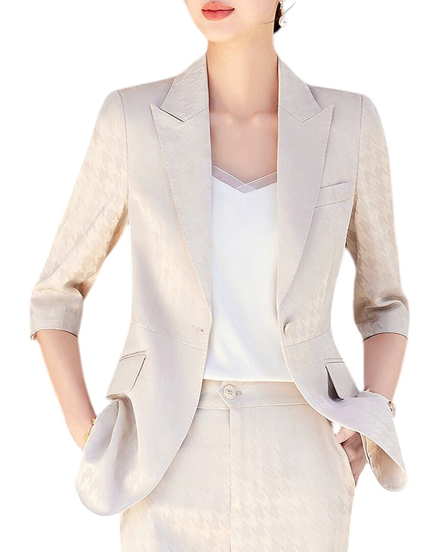 Bossy Chic Blazer & Pants Set In Neutral