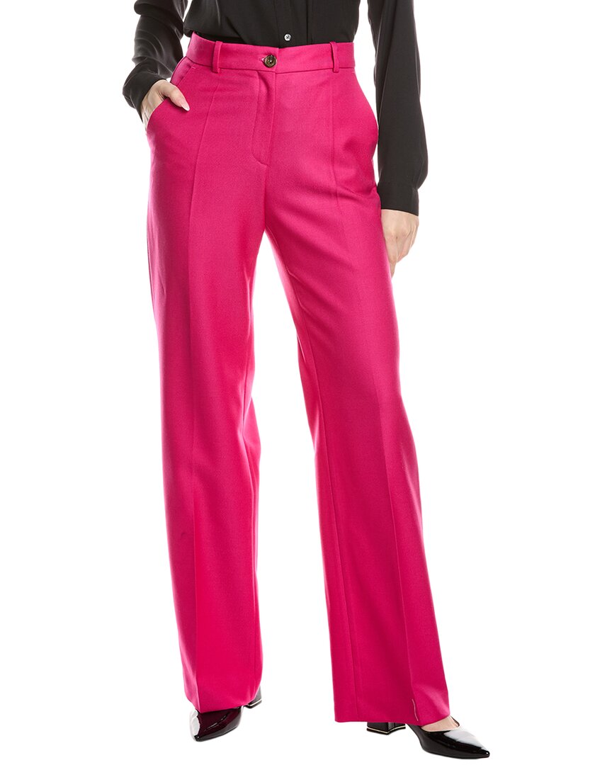 Hugo Boss Tatawa Wool Trouser In Pink