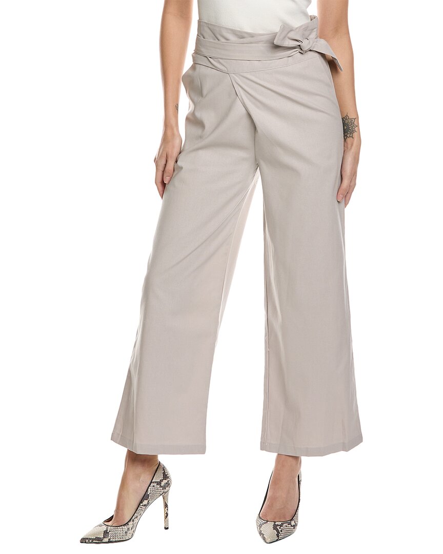 Shop Madison Miles Straight Pant In Grey