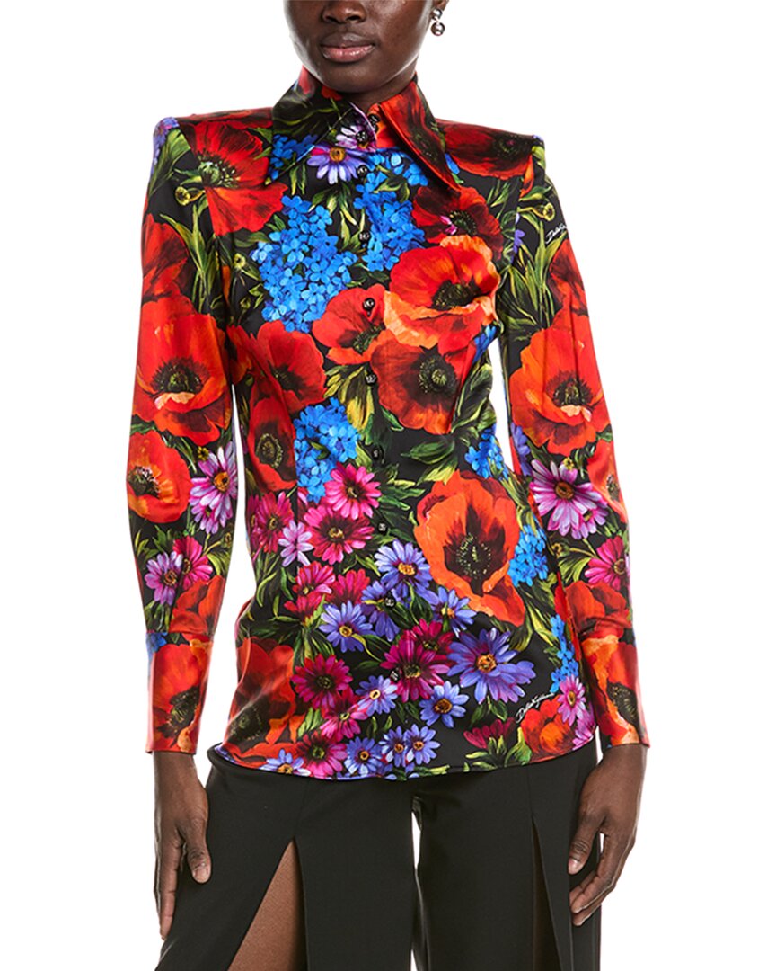 Dolce & Gabbana Floral Print Viscose Shirt