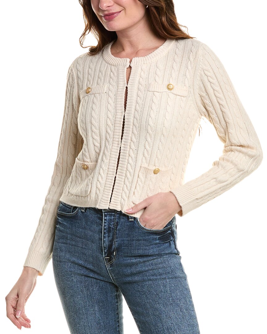 Walter Baker Women's Giselle Cable Knit Cardigan In White